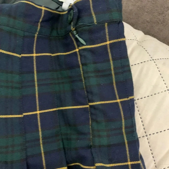 Aay ou ag brand blue green plaid, pleated, skater, School Girl, Skort, xsmall - Picture 6 of 8